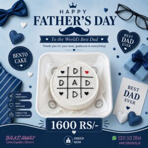 DAD Father's Day Bento Cake – Custom Father's Day Cake Delivery in Islamabad and Rawalpindi