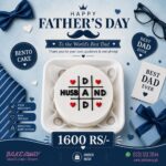 DAD Husband Father's Day Bento Cake – Custom Father's Day Cake Delivery in Islamabad and Rawalpindi