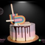 Twin Rainbow Drip Cake 2.5lbs