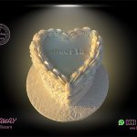 White Heart Elegance Cake 2.5lbs